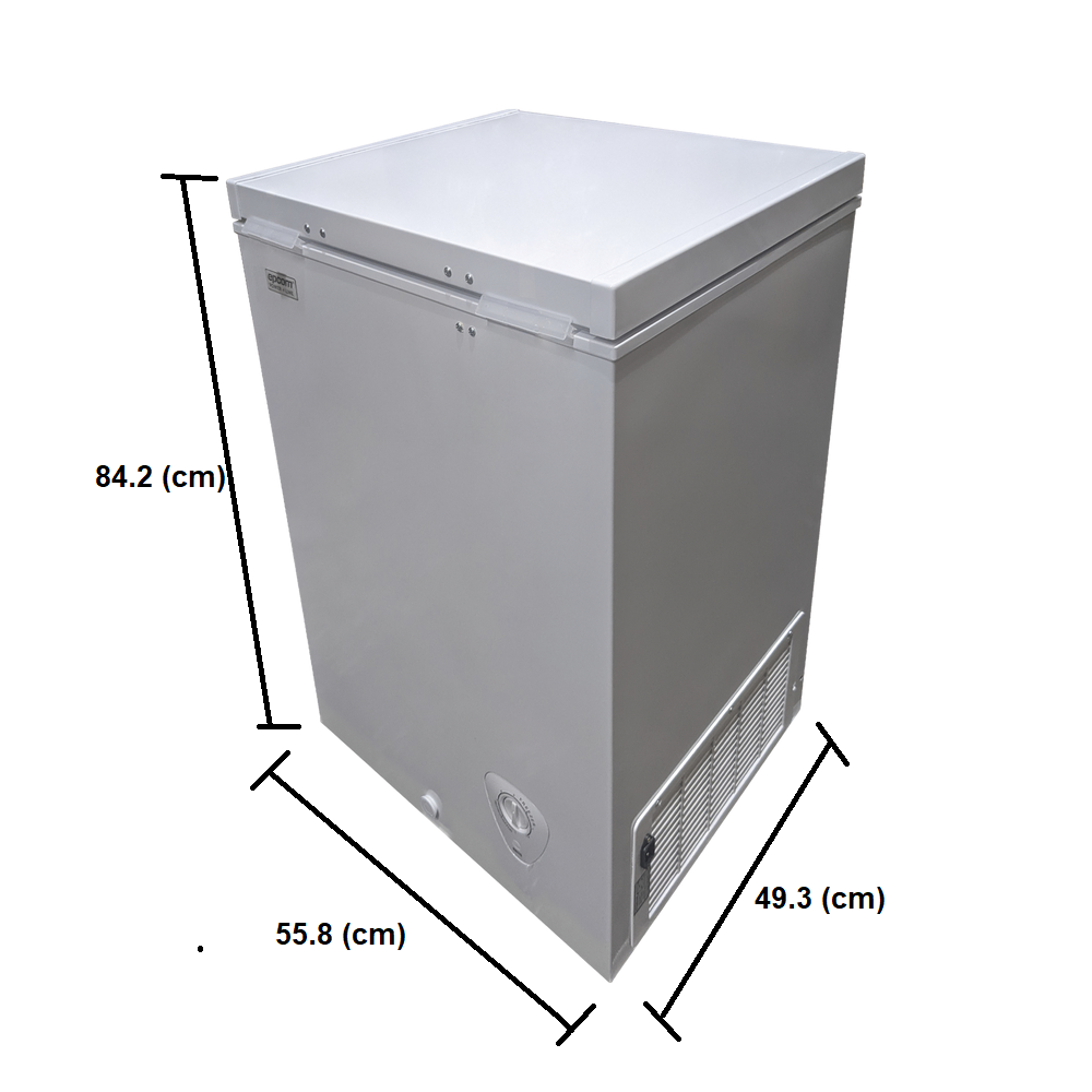 EPLFZ100-medidas congelador solar epcom epl fz 100 12/24vcd para sistemas aislados de la red