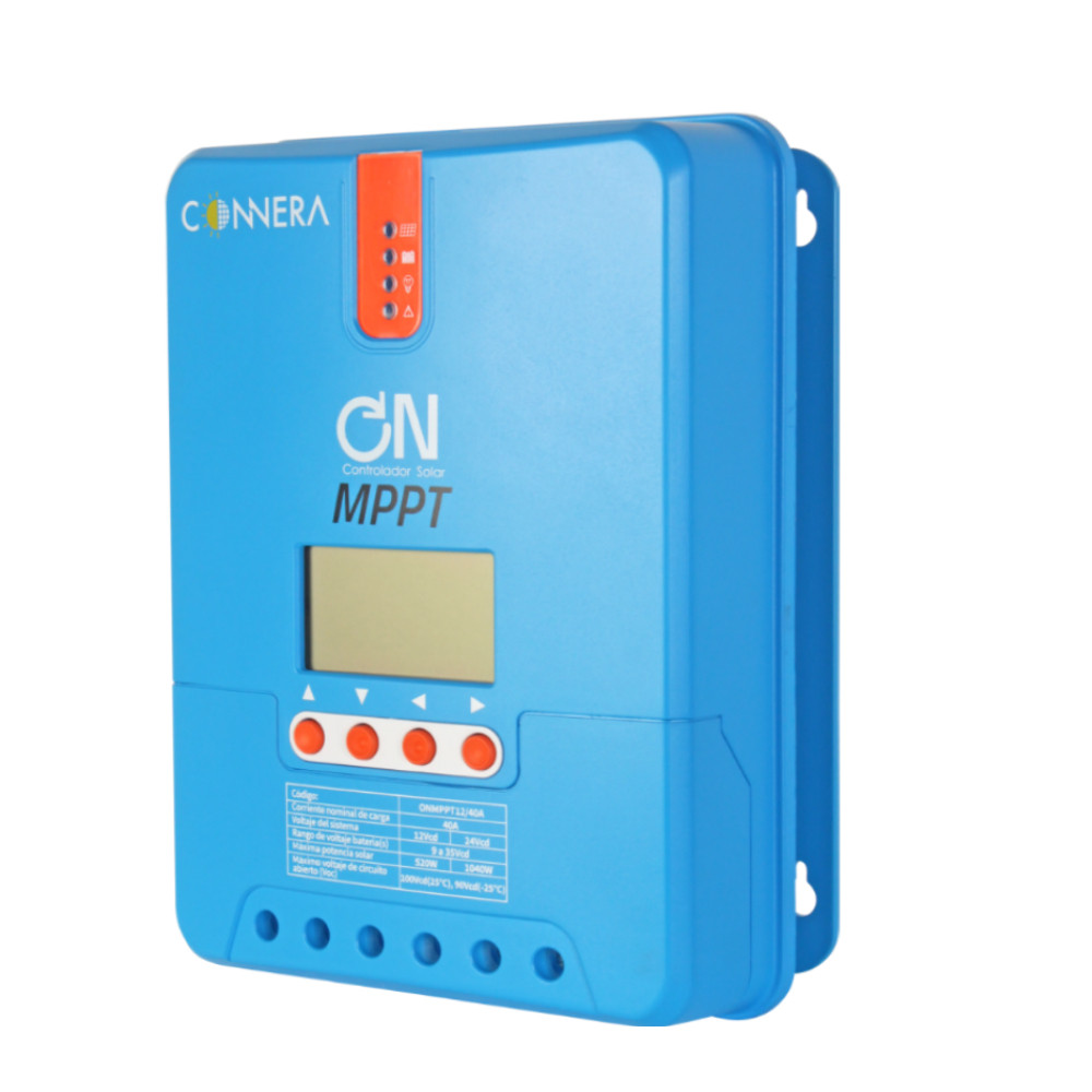 controlador solar mppt 12/24v 40a connera
