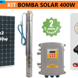 kit sistema de bombeo solar 400w kolosal con paneles