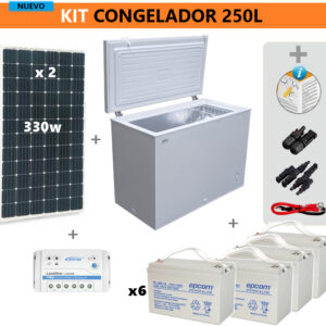 kit congelador tipo cofre 250 litros 3 dias autonomia