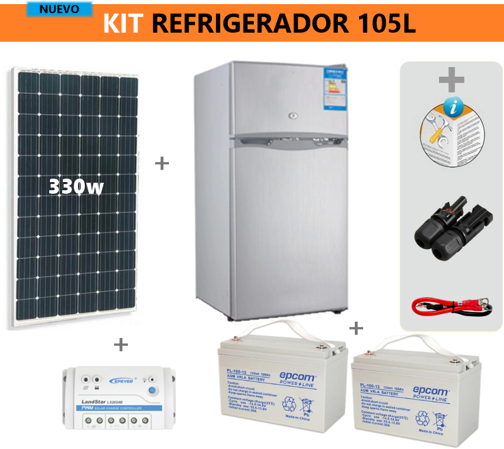 kit-refrig-105l kit refrigerador solar 105 litros