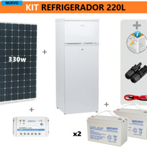 kit refrigerador solar 220 litros 2 dias autonomia