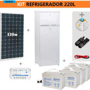 kit refrigerador solar 220 litros 3 dias autonomia
