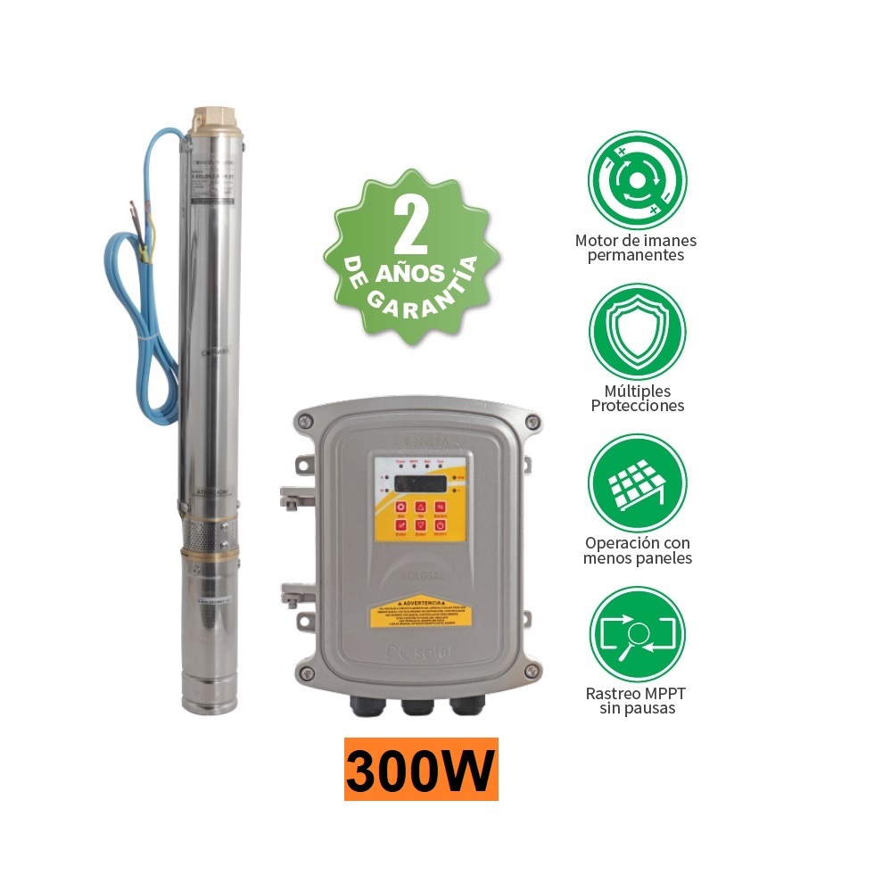 sistema de bombeo solar 300w kolosal