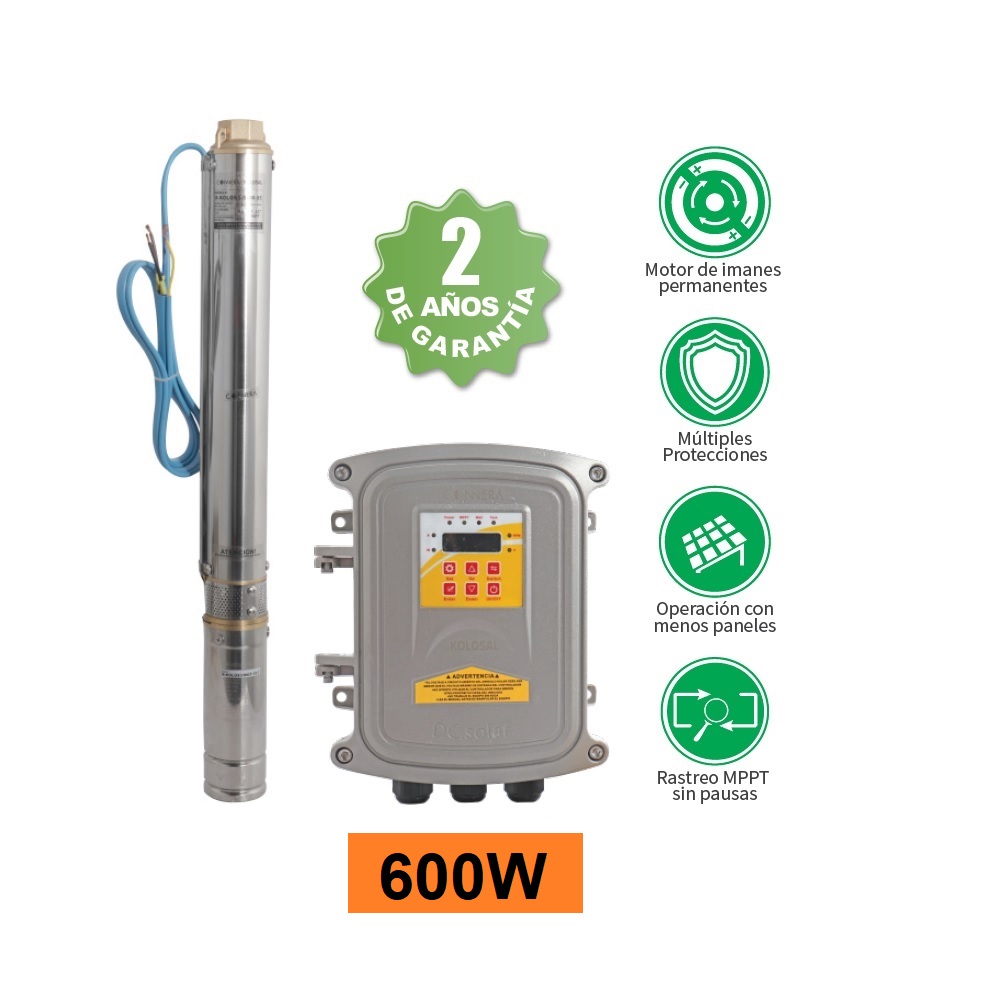 sistema de bombeo solar 600w kolosal